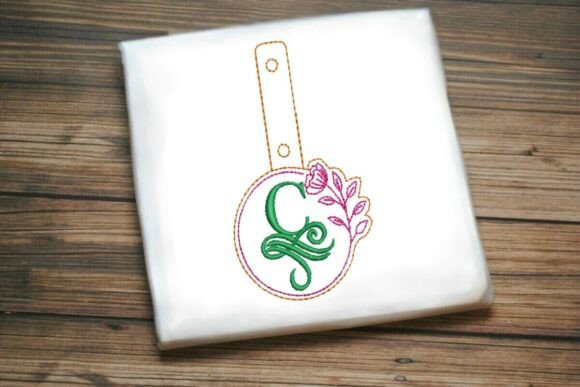 Floral Monogram Keychain C ITH Review for Real Embroidery Projects