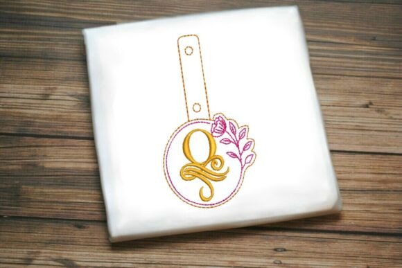 Floral Monogram Keychain “O” ITH: A Craft Fair Embroidery Gem