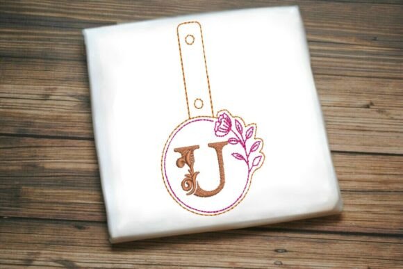 Floral Monogram Keychain U ITH Review for Etsy Sellers