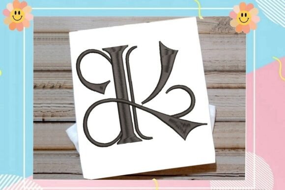 Initial K Elegant Vintage Monogram: A Designer’s Review for Boutique Sweatshirt Embellishment