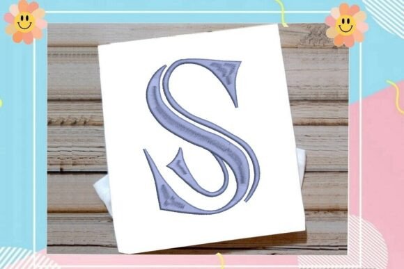 Initial S Elegant Vintage Monogram: A Designer’s Review for Boutique Sweatshirt Embellishment