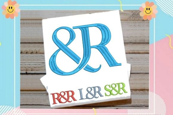 Interlocking Ampersand Letter R Monogram: A Seasonal Embroidery Gem