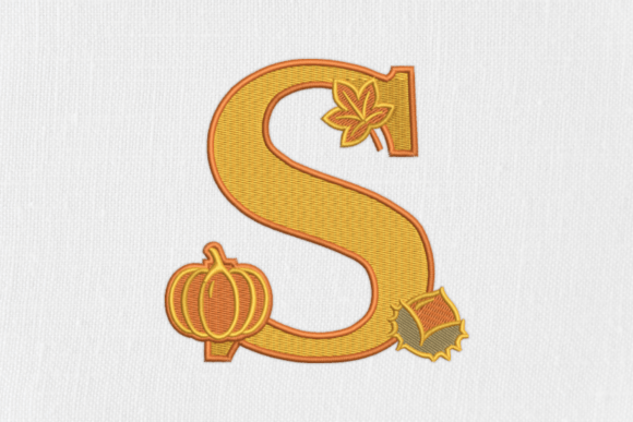 Letter S Autumn Monogram: A Seasonal Statement for Boutique Apparel