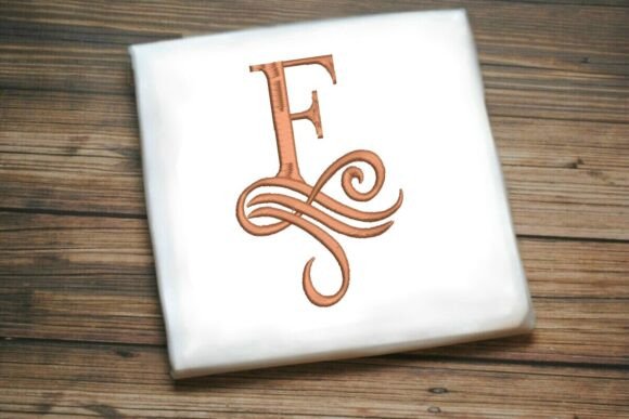 Oceanic Flourish Monogram F: A Coastal Touch for Craft Fair Success