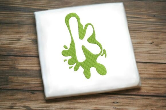 Paint Splash Monogram k: A Bold, Street-Inspired Embroidery Choice