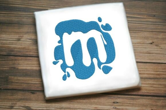 Paint Splash Monogram m: A Bold Choice for Etsy & Small Shop Embroidery