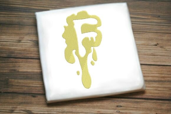 Paint Splash Uppercase Monogram F: A Bold, Festive Addition for Seasonal Embroidery