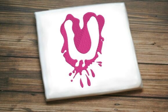 Paint Splash Uppercase Monogram U Review for Boutique Sweatshirt Design