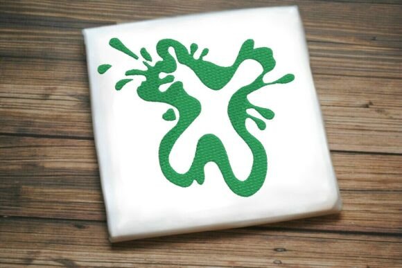 Paint Splash Uppercase Monogram X Review for Real Embroidery Projects