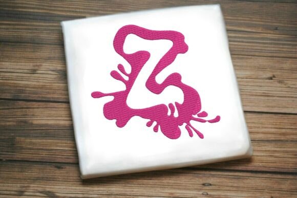 Paint Splash Uppercase Monogram Z: A Bold Choice for Creative Embroidery Sellers