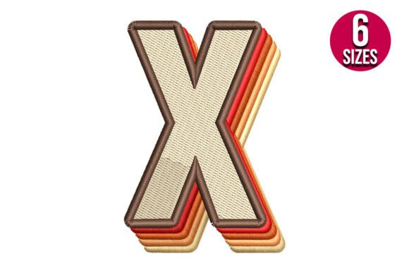 Retro Alphabet Letter X: A Seasonal Monogram Gem