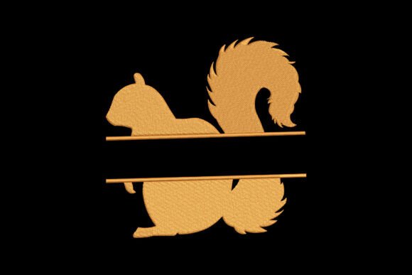 Squirrel Split Monogram: A Seasonal Embroidery Gem